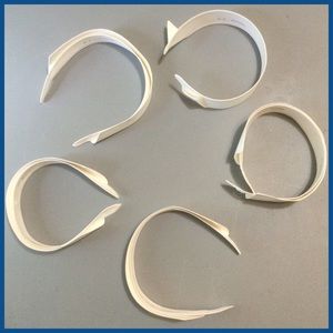 5 Vtg Stiff Collars, sz 15”